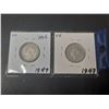 Image 2 : 2- 1947 Canadian silver 25 cent coins