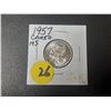 Image 1 : 1957 Canadian silver 25 cents
