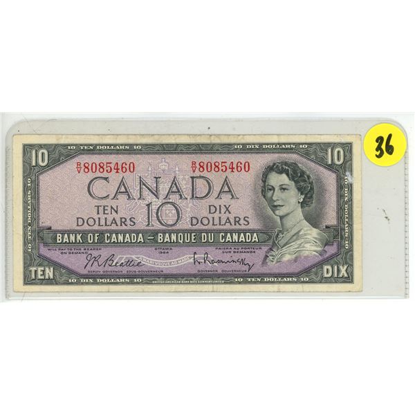 1954 Canadian 10 dollar bill