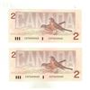 Image 2 : 2 1986 Canadian 2 dollar bills