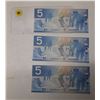 Image 2 : 2002 Canadian 5 dollar bills