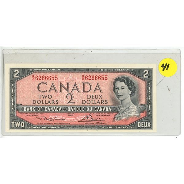 1954 Canadian 2 dollar bill