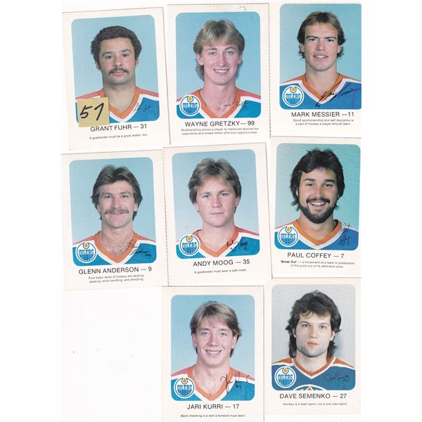 (8) 1982-83 RED ROOSTER OILER Cards