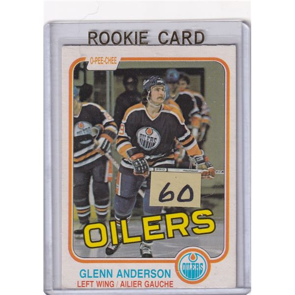 1981-82 OPC Glen Anderson Rookie Card