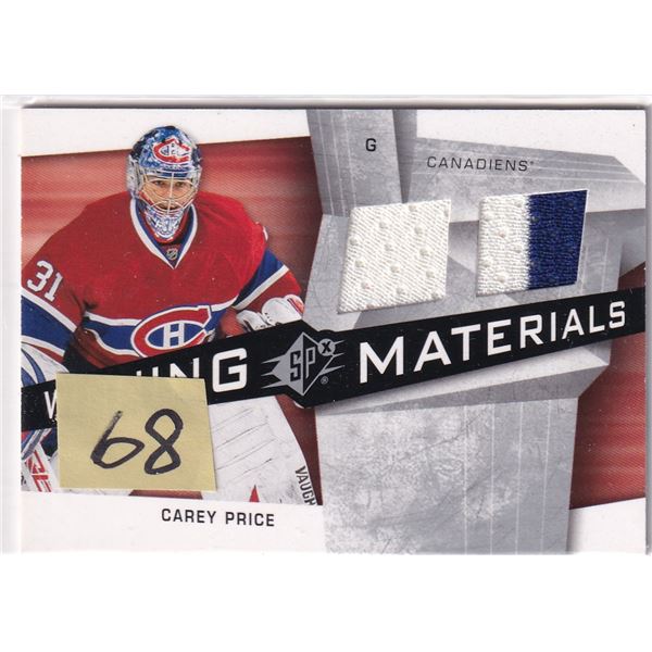 Carey Price Double Jersey Card