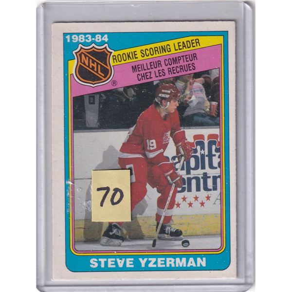 1984-85 OPC Rookie Scoring Steve Yzerman card
