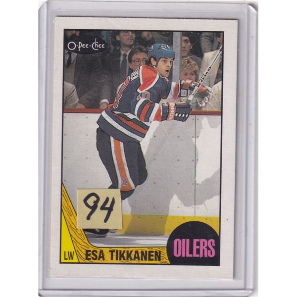 1987-88 Esa Tikkanen Rookie Card