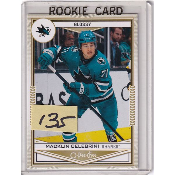 Macklin Celebrini OPC Glossy Rookie Card