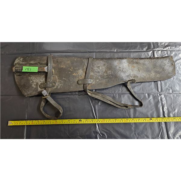 Antique WWI 29” Cowboy Military Leather Rifle Scabbard Gun Holder.  Stamped “US Ho