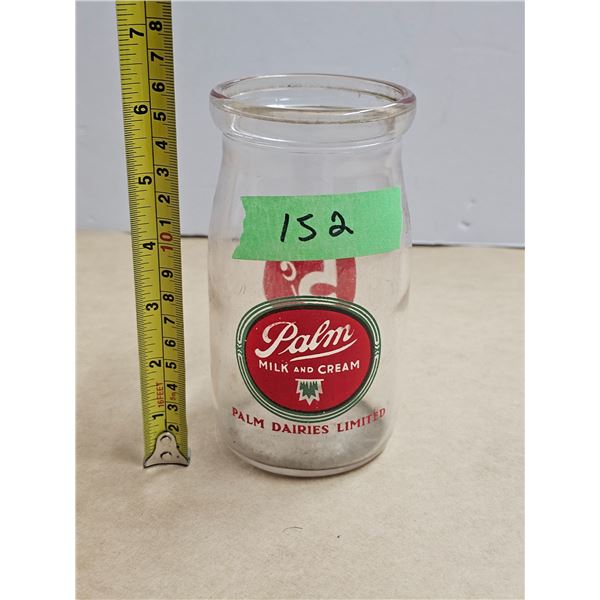 6” Palm Glass Creamer Bottle