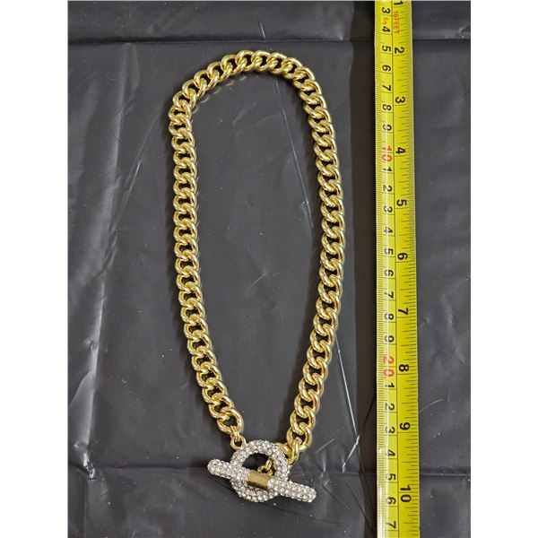 9” Gold Coloured “Bling” Necklace