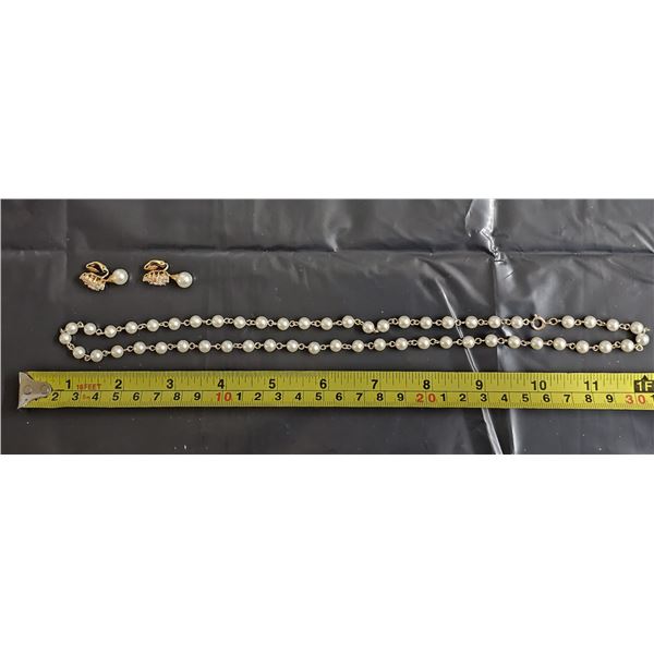 “Pearl Style” Earrings and Necklace