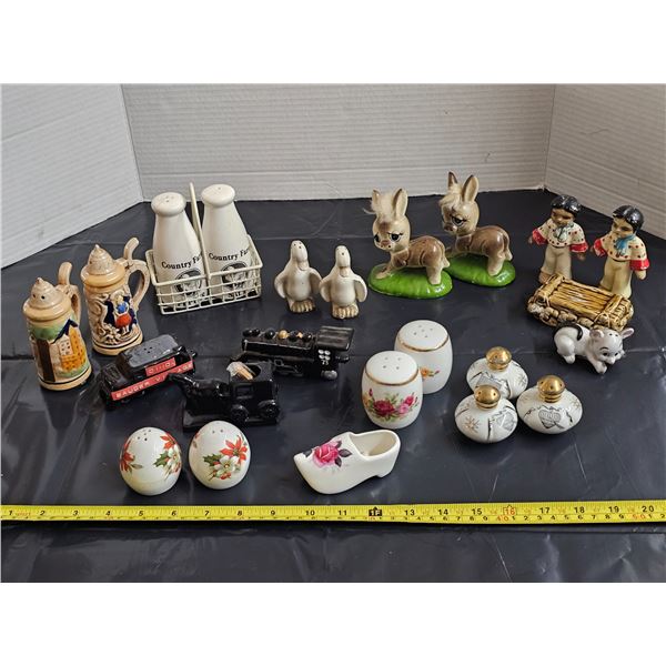 (8) Sets of Salt & Pepper Shakers + Misc. Figurines
