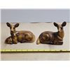 Image 1 : (2) 6” Long Chalkware Deer Figures.  One with Fawn