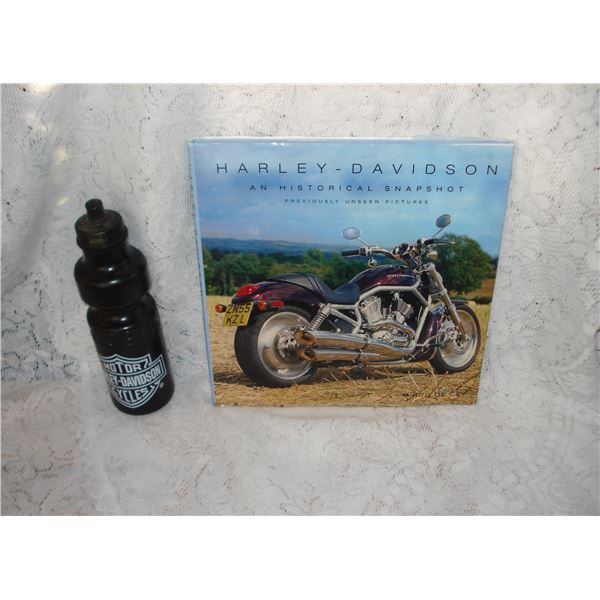 Hardcover Harley Davidson Book And Water Bottle