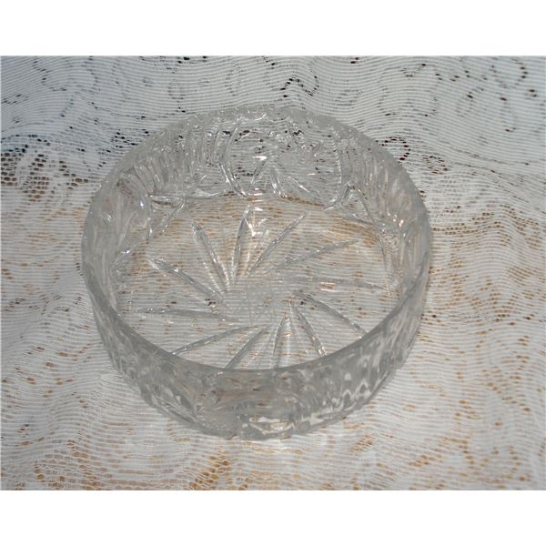 Heavy Lead Crystal Bowl  Pinwheel