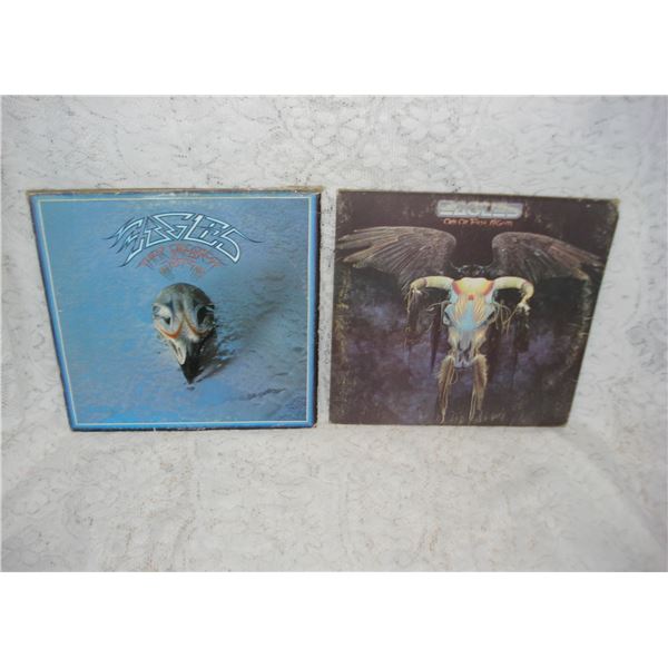 Pair Eagles Albums  Condition Issues on Covers.  LP's Look fine