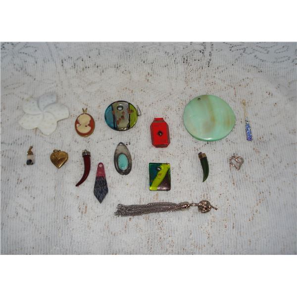 Assortment of Pendants  Mother Of Pearl  Etc