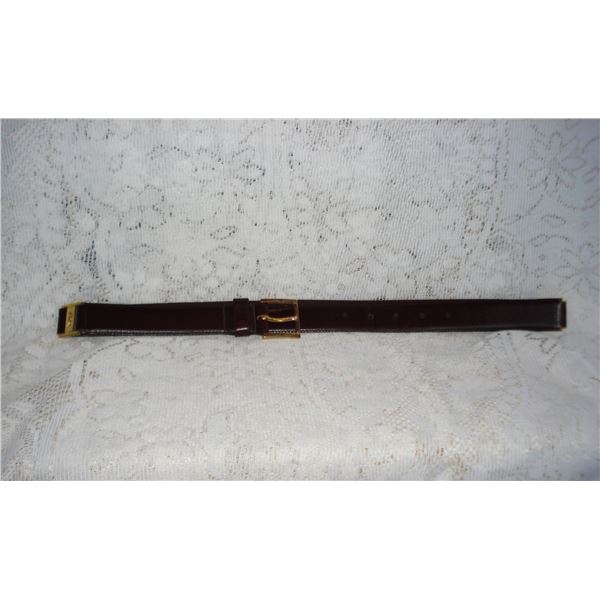 Ives St. Laurent Vintage Leather Belt 1980's  Size 34