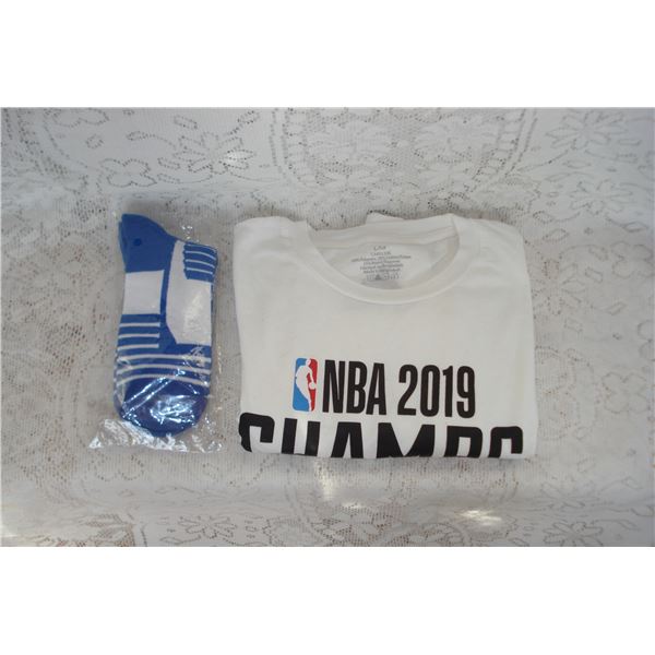 Long Sleeve NBA T-Shirt Size L and Socks