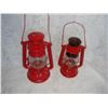 Image 2 : Pair Red Oil Lamps