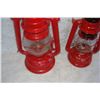 Image 3 : Pair Red Oil Lamps