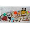 Image 2 : Flat Of Items  Chauffeur Badge  Key  Sports Figurines Etc.
