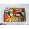 Image 5 : Flat Of Items  Chauffeur Badge  Key  Sports Figurines Etc.
