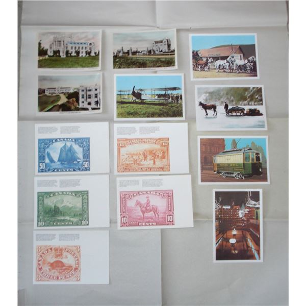 Assorted Postcards  3 Vintage Real Postcards Hand Coloured Early U of S 5 National Postal Museum Fir