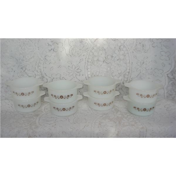 8 Vintage Pyr-o-rey Ovenware Bowls