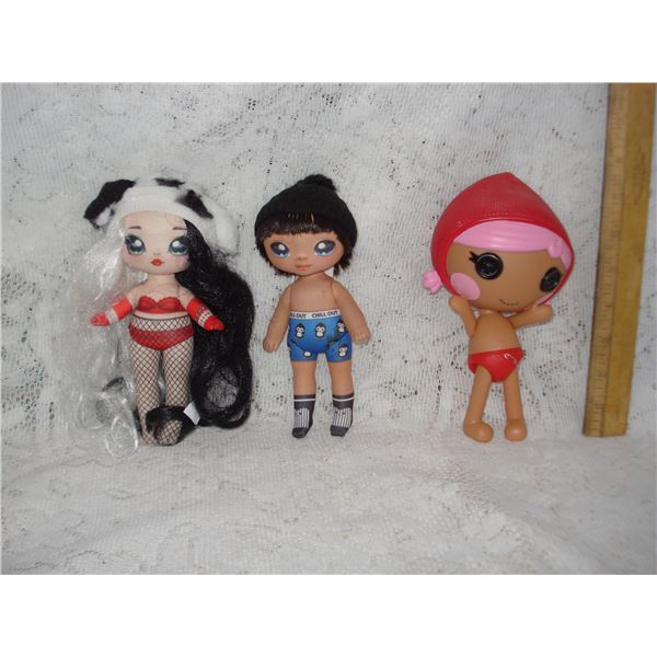 Pair Collectible Nanana Dolls and Lala Loopsy Doll