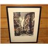 Image 1 : Vintage Picture Rue St. Rustique by Maurice Jacque  Marked Original