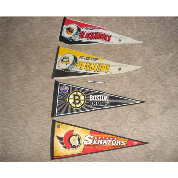 4 NHL Pennants