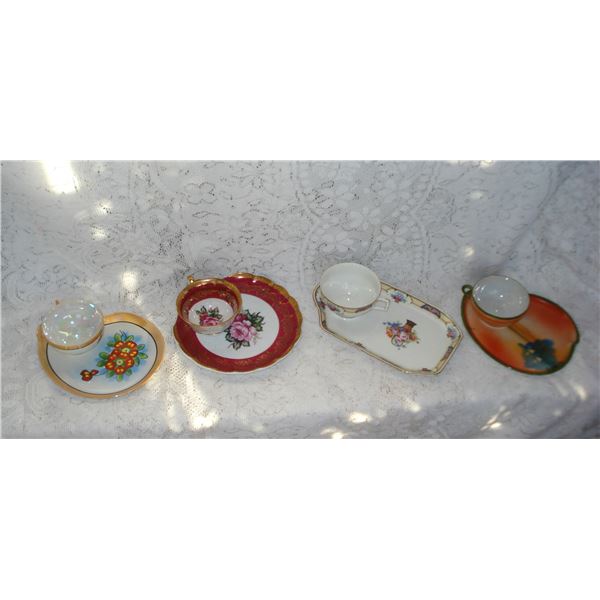 4 Vintage Snack Sets