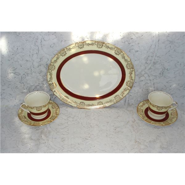 Midwinter Pattern Serving Tray and Teacups
