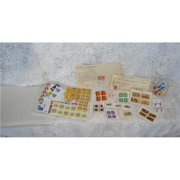 Assorted Stamps  Seals and Large Pile Glassine Sheets