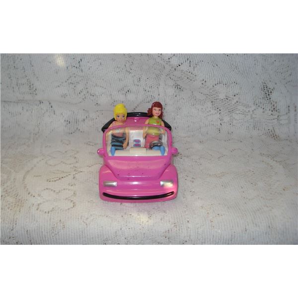 Vintage Polly Pocket Dolls and Car