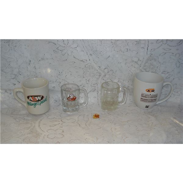 A&W Collectibles  Coffee Mugs  Mini Mugs  Collector Pin