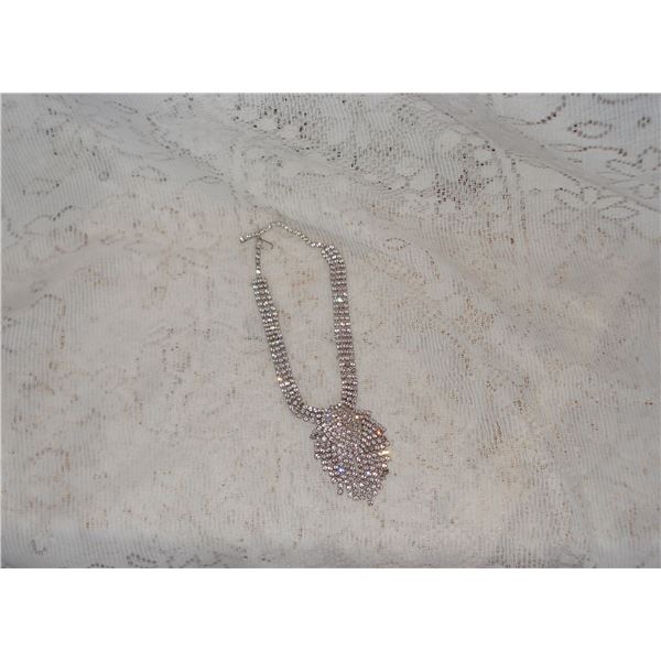 Lovely Rhinestone Necklace  Not Old