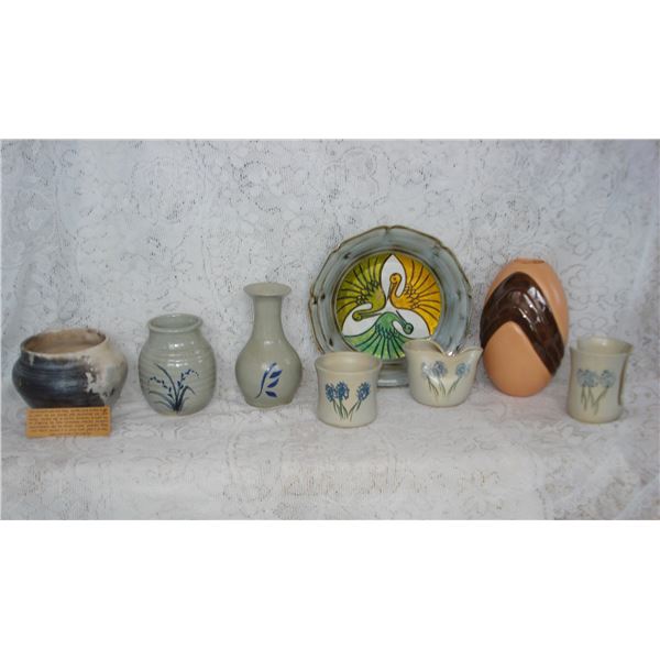 High Quality Pottery Pieces  Bowl On Left "Primitive Fired Pottery"