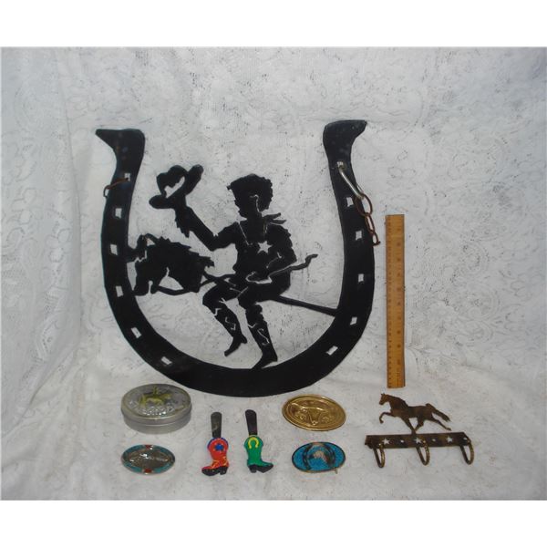 Western Themed Collection  Buckles  Trinket Box  Etc.
