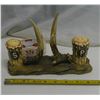 Image 1 : deer antler slat + pepper shaker set