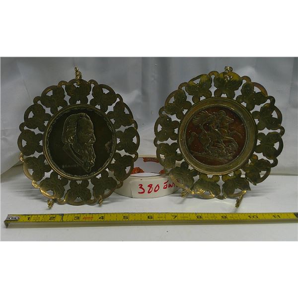 brass decorative plates (made in England