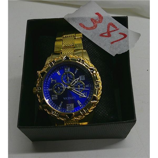 gold in color watch