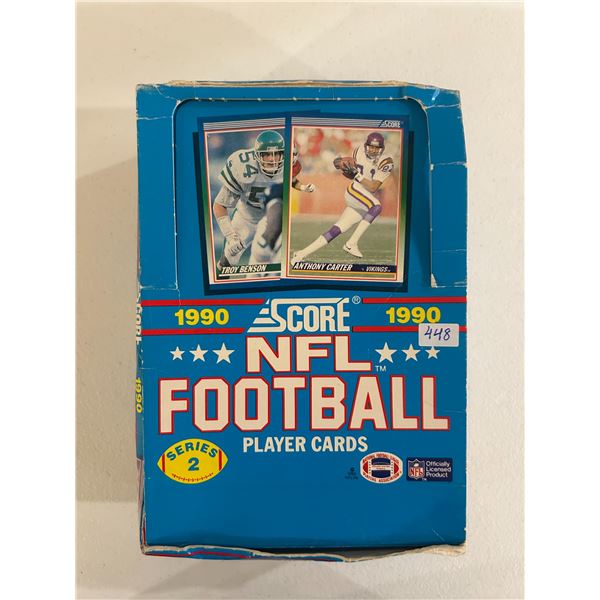 1990 Score Football Cards - Mix of Open and Sealed Packs