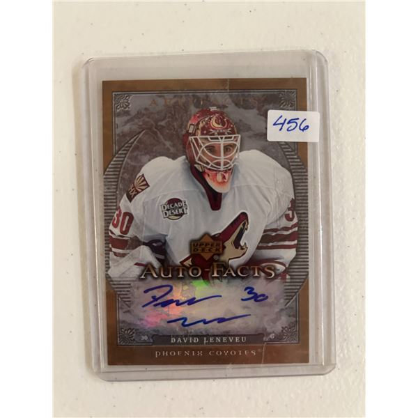 David Leneveu - Autographed Hockey Card