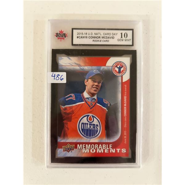 Connor McDavid Rookie Card - Graded Gem Mint