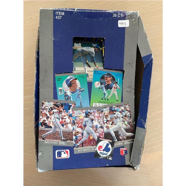 1991 Fleer Ultra Baseball (12 Sealed Unopened Packs)