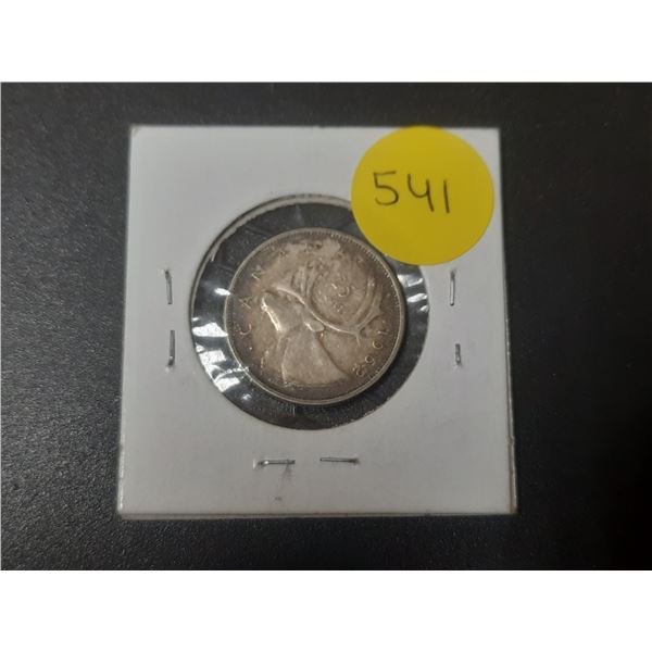 1962 Canada Silver 25 Cents.