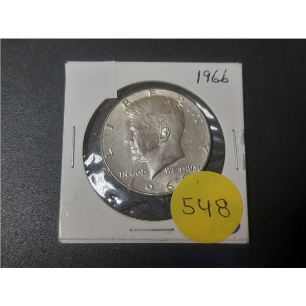 1966 U.S.A. Silver Half Dollar.